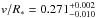 \hbox{$v/R_*=0.271_{-0.010}^{+0.002}$}