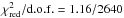 \hbox{$\chi^{2}_{\rm red}{\rm /d.o.f.} = 1.16/2640$}