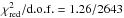 \hbox{$\chi^{2}_{\rm red}{\rm /d.o.f.} = 1.26/2643$}