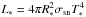 \hbox{$L_\ast = 4 \pi R_\ast^2 \sigma_\textsc{sb} T_\ast^4$}