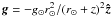 \hbox{$\vec{g}=- g_\odot r_\odot^2/(r_\odot+z)^2\vec{\hat{z}}$}