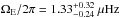\hbox{$\Oe/2\pi = 1.33_{-0.24}^{+0.32}\muHz$}