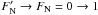 \hbox{$F^{\prime}_{\rm N} \rightarrow F_{\rm N} = 0 \rightarrow 1$}