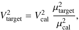 \appendix \setcounter{section}{1} \begin{equation} \label{eq:vis2} V^2_{\rm target} = V^2_{\rm cal} ~ \frac{\mu^2_{\rm target}}{\mu^2_{\rm cal}}, \end{equation}