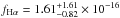 \hbox{$f_{\rm H\alpha}=1.61^{+1.61}_{-0.82}\times 10^{-16}$}