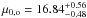 \hbox{$\muo=16.84^{+0.56}_{-0.48}$}