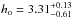 \hbox{$\ho=3.31^{+0.13}_{-0.61}$}