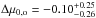 \hbox{$\Delta \muo =-0.10^{+0.25}_{-0.26}$}