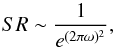 \appendix \setcounter{section}{1} \begin{equation} \label{eq:strehl} SR\sim\frac{1}{e^{(2\pi\omega)^{2}}}, \end{equation}