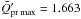 \hbox{$\bar{Q}'_{\text{pr~max}} = 1.663$}