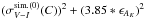\hbox{$(\sigma_{V-I}^{\rm sim.(0)}(C))^2 + (3.85*\epsilon_{A_K})^2$}