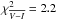 \hbox{$\chi^2_{\overline{V-I}}=2.2$}