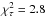\hbox{$\chi^2_{\tau}=2.8$}
