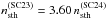 \hbox{$n^\mathrm{(SC23)}_{\rm sth}=3.60\,n^\mathrm{(SC24)}_{\rm sth}$}