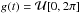 \hbox{${g(t) = \mathcal{U}[0,2\pi]}$}