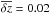 \hbox{$\overline{\delta z} = 0.02$}