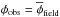 \hbox{$\phi_{\rm obs}=\overline{\phi}_{\rm field}$}