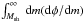 \hbox{$\int^{\infty}_{M_{\rm sh}}\,{\rm d}m ({{\rm d}\phi/ {\rm d}m})$}