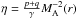 \hbox{$\eta = {{p+q}\over \gamma} {M_{\rm A}^{-2}(r)} $}