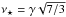 \hbox{$\nu_{\star}=\gamma\sqrt{7/3}$}