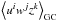\hbox{$\left\langle u^{i} w^{j} z^{k}\right\rangle_{\rm GC}$}