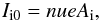 \begin{eqnarray} \label{ii0} I\ind{i0} = n u e A\ind{i}, \end{eqnarray}