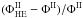 \hbox{$(\Phi^{\rm II}_{\rm HE} - \Phi^{\rm II}) / \Phi^{\rm II}$}