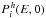 \hbox{$P_{i}^{\, h}(E, 0)$}
