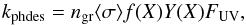 \begin{equation} k_{\rm phdes} = n_{\rm gr} \langle \sigma \rangle f(X) Y(X) F_{\rm UV}, \end{equation}