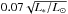 \hbox{$0.07\sqrt{L_*/L_\odot}$}