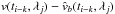 \hbox{$v(t_{i-k},\lambda_{j})-\hat{v}_b(t_{i-k}, \lambda_j)$}