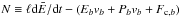 \hbox{$N\equiv\ell {\rm d}\bar{E}/{\rm d}t - (E_bv_b+P_bv_b+F_{{\rm c},b}) $}