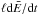 \hbox{$\ell {\rm d}\bar{E}/{\rm d}t$}