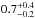 \hbox{$0.7^{+0.4}_{-0.2}$}