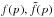 \hbox{$f(p),\tilde{f}(p)$}