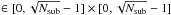 \hbox{$\in [0,\sqrt{N_{\rm sub}}-1] \times [0,\sqrt{N_{\rm sub}}-1]$}
