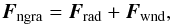 \begin{equation} \label{nongravitational_force} \vec{F}_{\rm ngra}=\vec{F}_{\rm rad}+\vec{F}_{\rm wnd}, \end{equation}