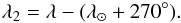 \begin{equation} \lambda_{2} = \lambda - (\lambda_{\odot} + 270^{\circ}). \label{lambda2} \end{equation}