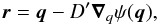 \appendix \setcounter{section}{1} \begin{equation} \label{eq:zeldo0} \vec{r} = \vec{q} - D' \vec{\nabla}_q\psi(\vec{q}), \end{equation}
