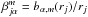 \hbox{$\beta^m_{j\alpha} = b_{\alpha,m}(r_j)/r_j$}