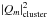 \hbox{$\vert Q_m\vert^2_{\rm cluster} $}