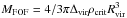 \hbox{$M_{\rm FOF} = 4/3 \pi \Delta_{\rm vir} \rho_{\rm crit} R_{\rm vir}^3$}