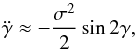\begin{equation} \label{eq:ddgammaKep} \ddot{\gamma} \approx - \frac{\sigma^2}{2} \sin 2\gamma , \end{equation}