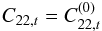 \appendix \setcounter{section}{3} \begin{equation} \label{eq:C22tsync} C_{22,t} = C_{22,t}^{(0)} \end{equation}