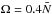 \hbox{$\Omega=0.4\bar{N}$}