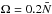 \hbox{$\Omega=0.2\bar{N}$}