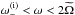 \hbox{$\omega_-^{(\text{i})}<\omega<2\widetilde{\Omega}$}