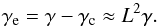 \appendix \setcounter{section}{2} \begin{equation} \gamma_{\rm e} = \gamma - \gamma_{\rm c} \approx L^2 \gamma. \end{equation}