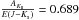 \hbox{$\frac{A_{K_{\rm s}}}{E(J-K_{\rm s})}=0.689$}
