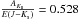 \hbox{$\frac{A_{K_{\rm s}}}{E(J-K_{\rm s})}=0.528$}